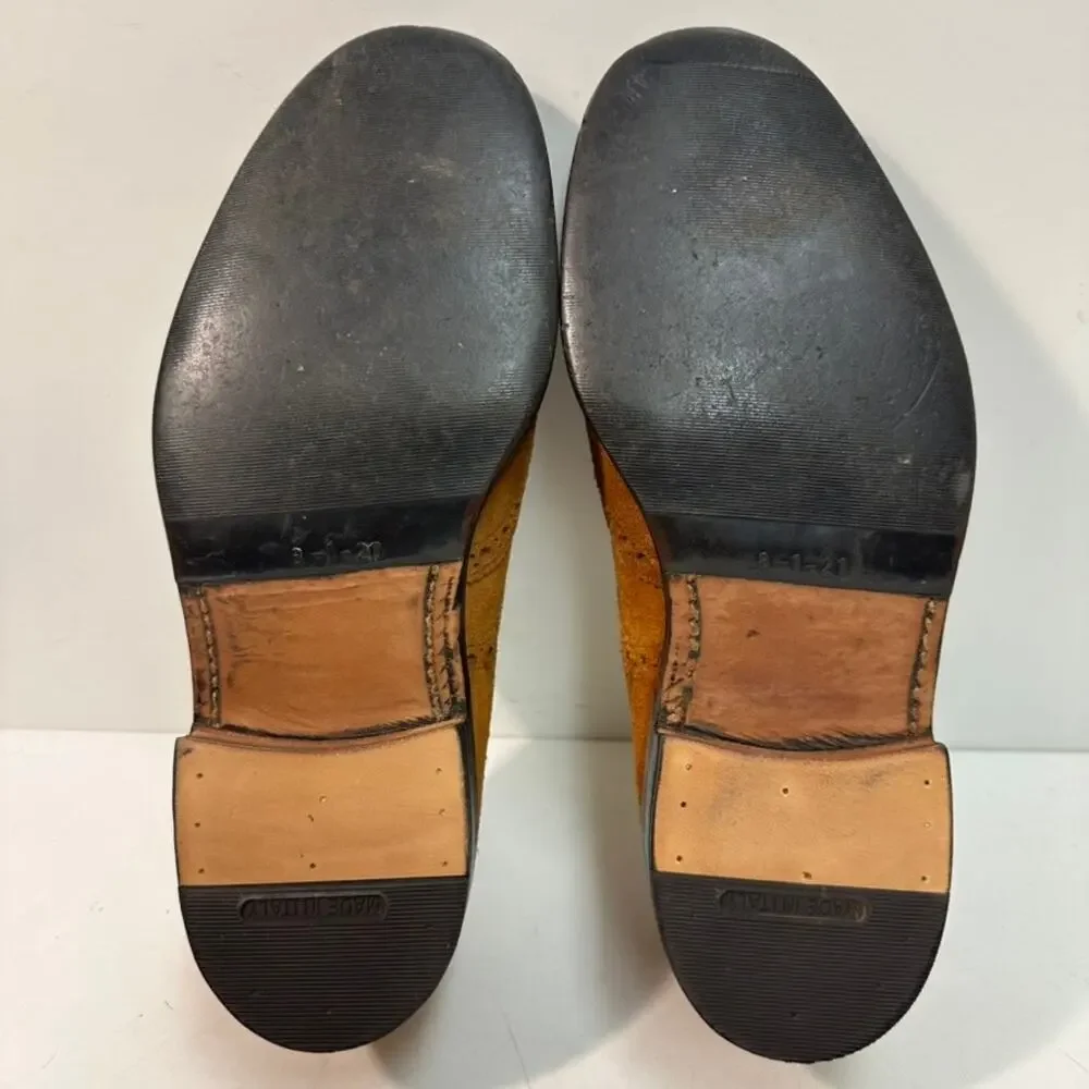 RESOLED Tricker's Bourton Snuff Suede Wingtip Bench Made in England US 9.5 E